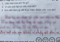 Học sinh tiểu học viết 2 câu về ước mơ khiến cô giáo phải phê 'rất thú vị', cư dân mạng ào ào vào 'xin vía'
