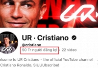 Đỉnh miễn bàn: Ronaldo chính thức đạt 50 triệu lượt theo dõi trên YouTube chỉ sau 6 ngày, gần 1 tỷ lượt theo dõi trên các MXH