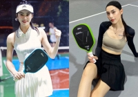 Mỹ nhân 'nóng cùng World Cup' đọ sắc với hoa khôi bóng chuyền ở sân Pickleball: Visual phát sáng, đẹp gì mà đẹp thế!
