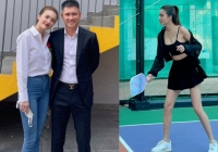 Phản ứng của dân mạng khi em gái Công Vinh mặc áo 2 dây, váy ngắn chơi pickleball 