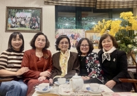 Lãnh đạo Hội Nữ trí thức Việt Nam thăm chúc Tết GS.TSKH Phạm Thị Trân Châu