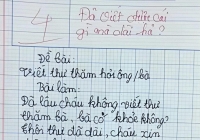 Bài văn đang gây bão mạng: Viết thư hỏi thăm bà nhưng bà chưa kịp đọc đã hết, được 4 điểm không oan chút nào