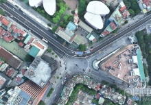 Cầu vượt chữ C Hà Nội chính thức thông xe