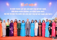 Hội Liên hiệp Phụ nữ Việt Nam kỷ niệm 95 năm, đón Huân chương Lao động hạng Nhất