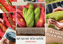 Độc lạ bánh mì “Cờ đỏ sao vàng” gây sốt giữa lòng Hà Nội