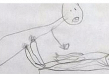 Con gái 6 tuổi đi học về vẽ một bức tranh, mẹ xem xong thì sợ suýt ngất, lập tức báo cảnh sát