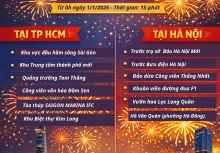 Danh sách các điểm bắn pháo hoa Tết Dương lịch trên cả nước: Check ngay để lên lịch đi xem ngay tối nay