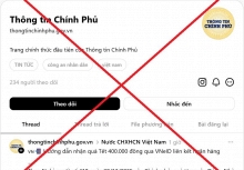 Fanpage Thông tin Chính phủ cảnh báo khẩn