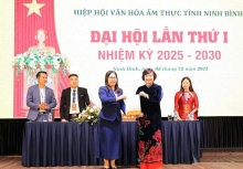 Đại hội Hiệp hội Văn hóa Ẩm thực tỉnh Ninh Bình lần thứ I, nhiệm kỳ 2025–2030: Bà Lê Thị Thiết giữ chức Chủ tịch Hiệp hội