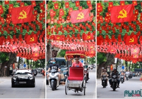 Hà Nội “nhuộm” sắc đỏ sao vàng chào mừng Quốc khánh 2/9