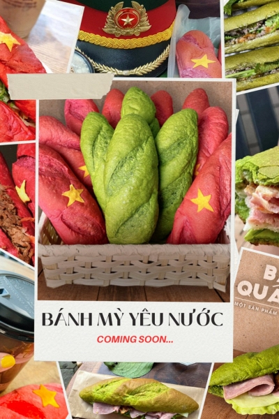 Độc lạ bánh mì “Cờ đỏ sao vàng” gây sốt giữa lòng Hà Nội