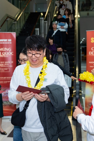 Cảng HKQT Phú Quốc đón chuyến bay 'xông đất' từ Hàn Quốc