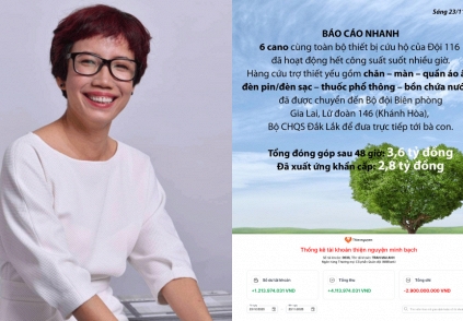 Mẹ Thiện Nhân và hành trình cứu trợ người dân vùng lũ