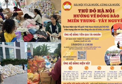 Trang Thông tin Chính phủ công bố các điểm tập kết nhận hàng cứu trợ ở Hà Nội