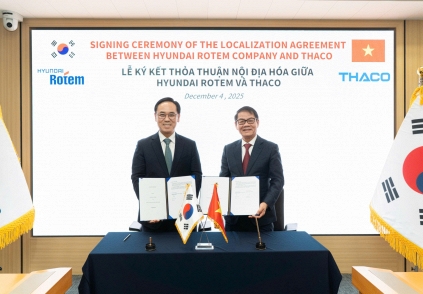 THACO ký kết Thỏa thuận Nội địa hóa với Hyundai Rotem, hợp tác phát triển công nghiệp đường sắt tại Việt Nam