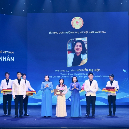 PGS.TS Nguyễn Thị Hiệp nhận Giải thưởng Phụ nữ Việt Nam năm 2026 
