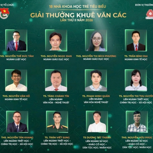 Giải thưởng Khuê Văn Các 2026 xét chọn 18 nhà khoa học trẻ tiêu biểu