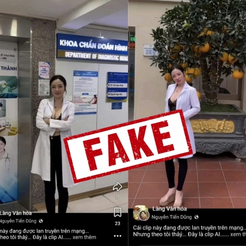 Bệnh viện Đa khoa Hà Thành lên tiếng về clip cô gái khoác blouse trắng ngoài trang phục hở hang, phản cảm 