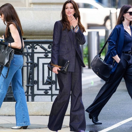 Anne Hathaway chứng minh: Diện quần càng dài, vẻ ngoài càng sang