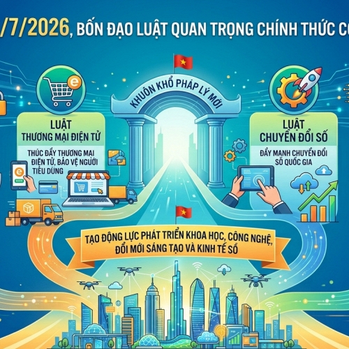 Từ ngày 1/7, bốn đạo luật mới tạo nền tảng pháp lý cho khoa học, công nghệ và chuyển đổi số