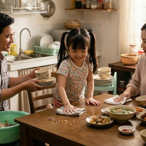 Dạy trẻ tự làm những việc nhỏ trong gia đình