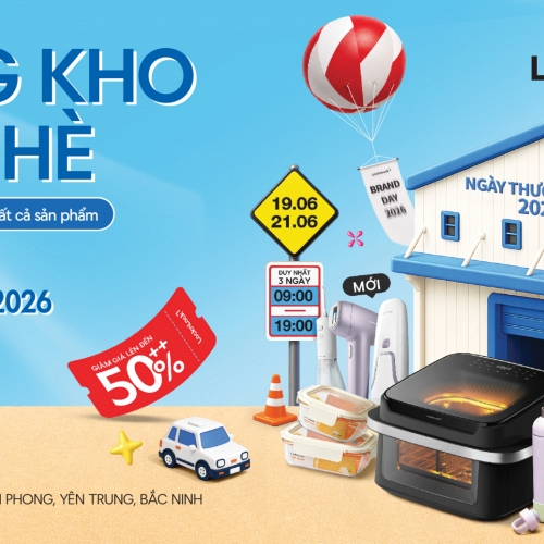 Cùng LocknLock “bung kho đón hè” tại W2C Bắc Ninh: Hơn 100.000 sản phẩm giảm tới 50%++
