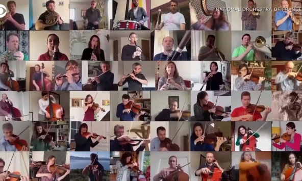 49 nghệ sĩ trình diễn giao hưởng dù mỗi người một nơi