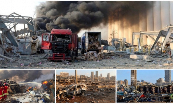 Hiện trường vụ nổ kinh hoàng làm rung chuyển thủ đô Beirut