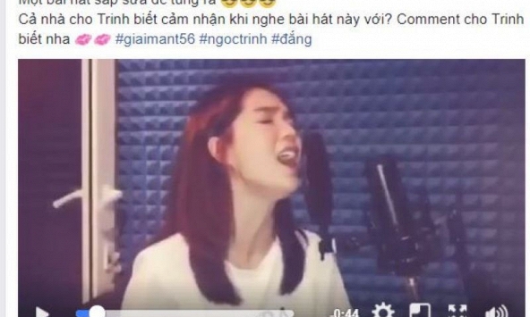 Ngọc Trinh khoe giọng ngọt thế này, ai mà chẳng yêu?