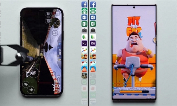 So sánh tốc độ tải ứng dụng giữa iPhone 12 Pro vs Galaxy Note 20 Ultra