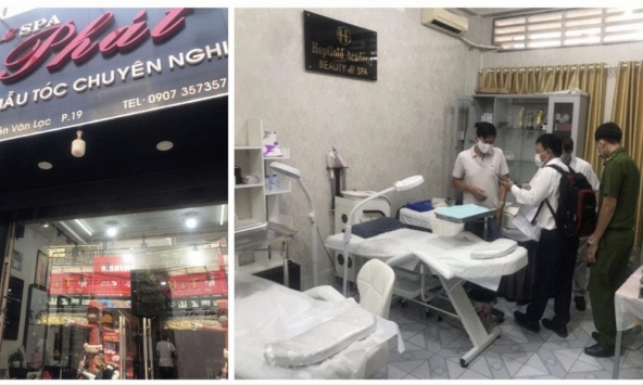 Phát hiện thẩm mỹ viện 'núp bóng' tiệm cắt tóc, gội đầu ở Sài Gòn