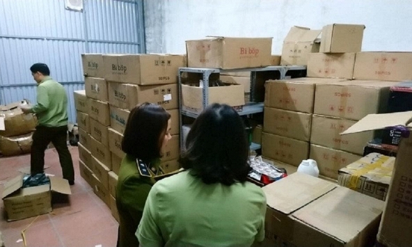 Thu giữ hơn chục nghìn sản phẩm mang nhãn hiệu Bibop không rõ nguồn gốc xuất xứ