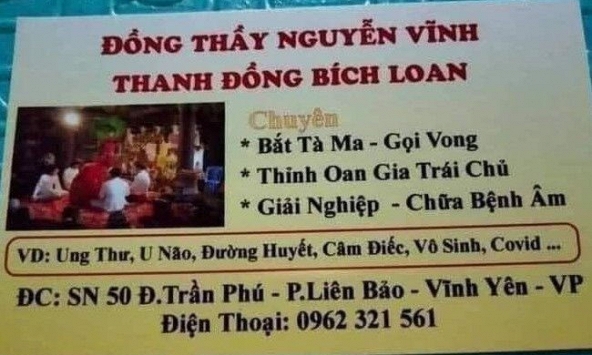 Cô đồng gọi hồn chữa bệnh COVID-19 bị phạt 12,5 triệu đồng