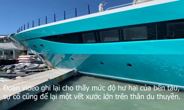 Du thuyền 90 triệu đô đâm sầm vào bến tàu