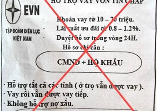 EVN bị mạo danh cho vay tín chấp