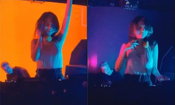 Sau khi bị lộ clip 'nóng', Anh Thư bị 'đào' thêm clip thả rông vòng 1 trong quán bar