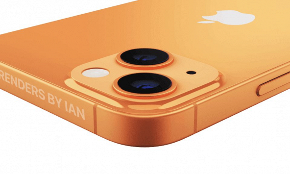 iPhone 13 bất ngờ xuất hiện màu cam đẹp lạ, camera xếp chéo