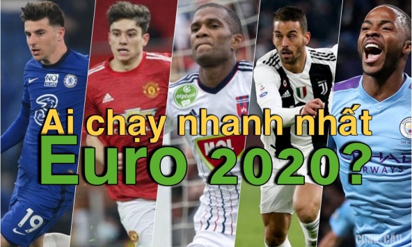 10 cầu thủ chạy nhanh nhất Euro 2020 không có tên Ronaldo