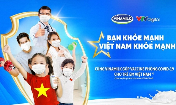 Vinamilk khởi động chiến dịch 'Bạn khỏe mạnh, Việt Nam khỏe mạnh' nâng cao sức khỏe cộng đồng và ủng hộ vaccine phòng COVID-19 cho trẻ em