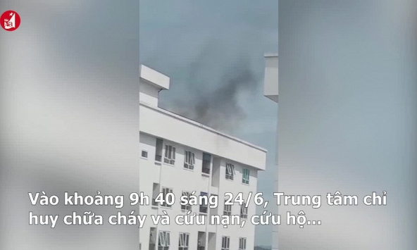 Cháy ở chung cư Golden City 6A (TP Vinh)