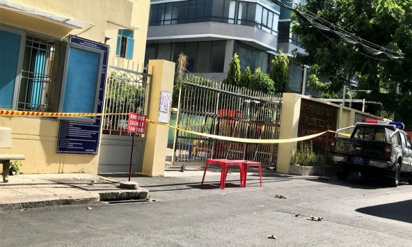 Phong tỏa UBND phường Hiệp Tân, quận Tân Phú, TP.HCM