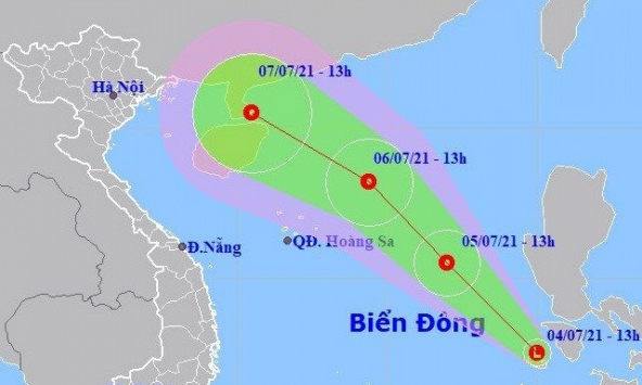 Xuất hiện vùng áp thấp khả năng mạnh lên trong 24 giờ tới