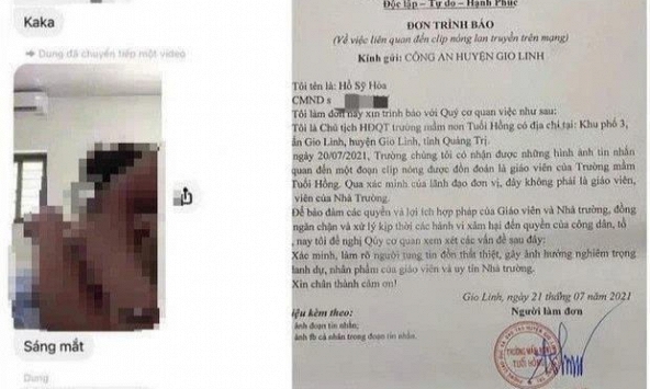 Vì sao trường mầm non rút đơn vụ cô giáo trong clip 'nóng'?