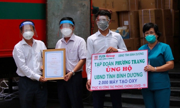 Tỉnh Bình Dương được hỗ trợ 2.000 máy tạo oxy dùng điều trị bệnh nhân COVID-19