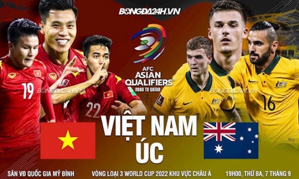 19h hôm nay, tuyển Việt Nam gặp Australia trên sân Mỹ Đình 