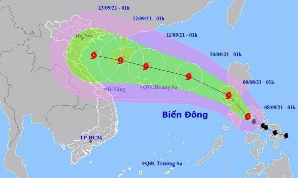 Bão Conson di chuyển nhanh, cường độ rất mạnh, có thể giật cấp 14