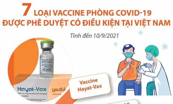  7 loại vaccine phòng COVID-19 được phê duyệt có điều kiện tại Việt Nam
