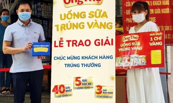 Sữa đặc Ông Thọ mừng sinh nhật 45 năm với cơn mưa vàng đã đến với nhiều khách hàng may mắn