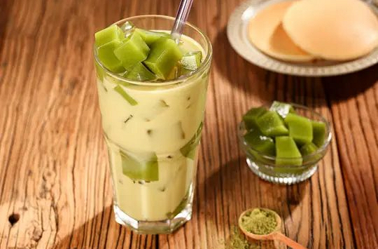 Món ngon mỗi ngày: Trà sữa gạo rang thạch matcha

