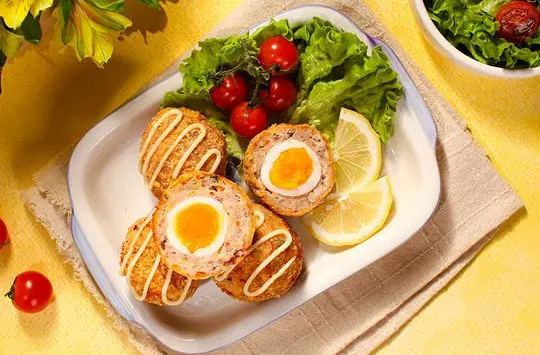 Món ngon mỗi ngày: Trứng lòng đào bọc thịt

